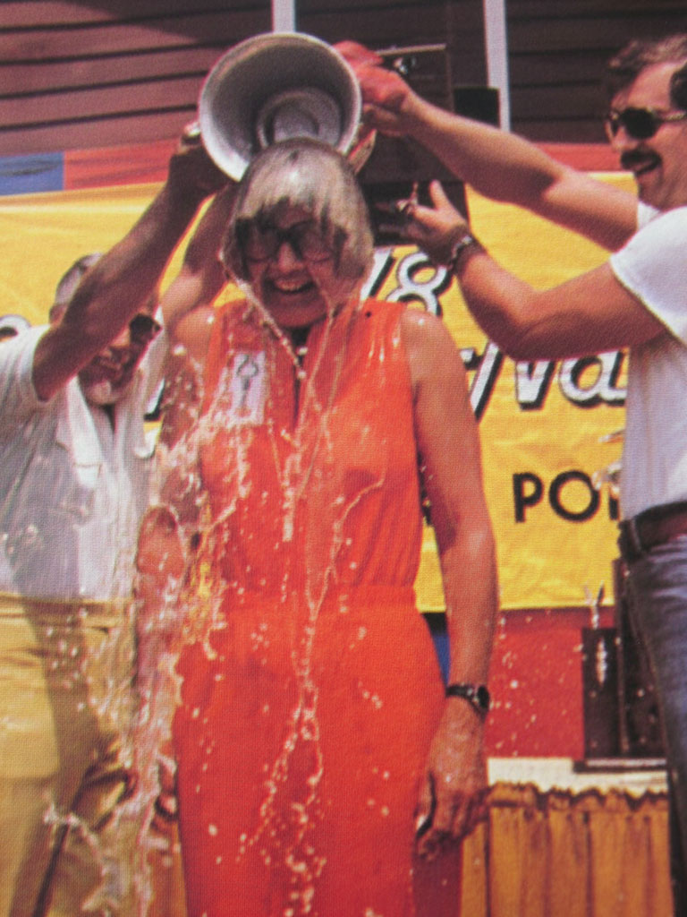 Betty doused with water